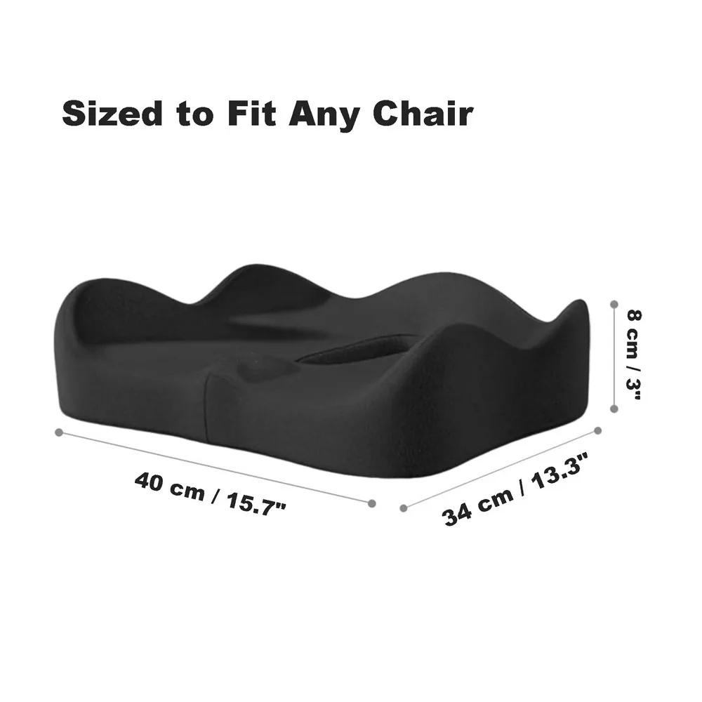 1pc Ergonomic Memory Foam Seat Cushion 3D Support Cushion Washable Polyester Comfortable for Long Sitting Car Office Essentials