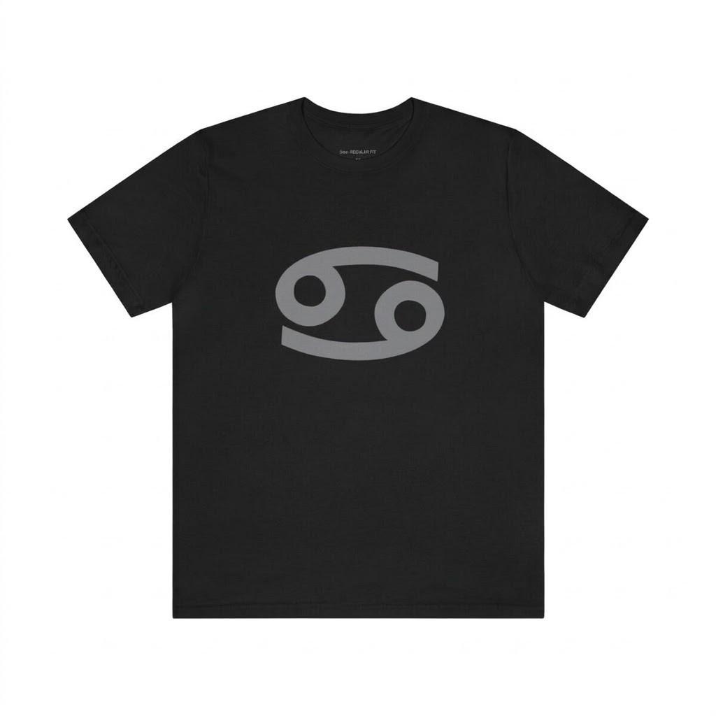Cancer Zodiac T-Shirt Black Minimalist 69 Symbol Graphic Tee Unisex Streetwear Unisex T-Shirt M