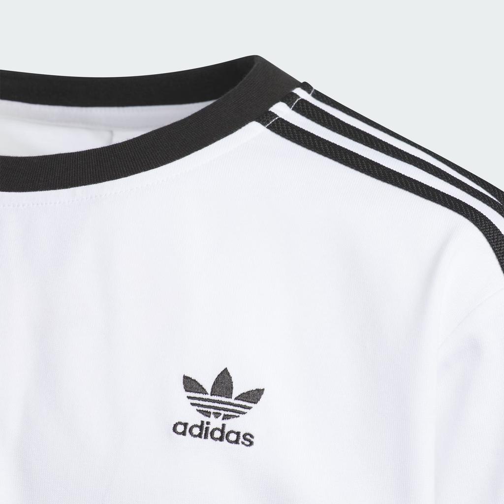 Adidas Originals T-Shirt With Brand Logo Three Stripes Sports Round Neck Long Sleeve Kids Tops HY2197