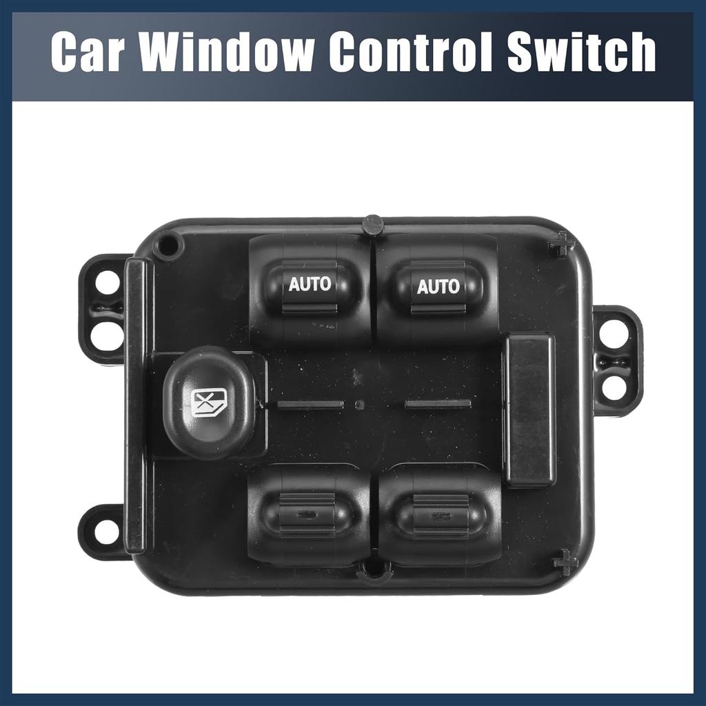 Power Window Switch, Front Left Driver Side Window Control Switch No.56010677AA for Jeep Liberty 2004 Black, 1 Pc