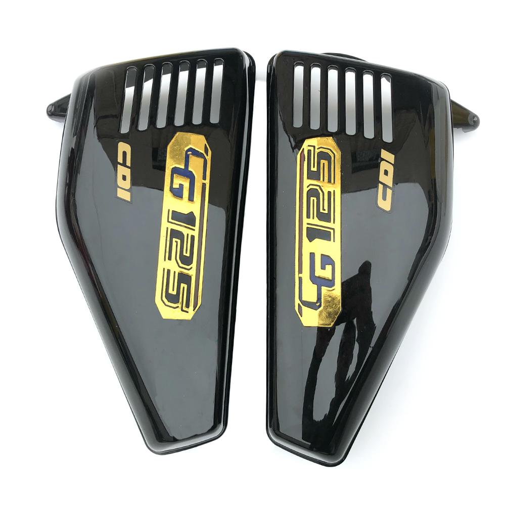 

Motorcycle Fairing Frame Panel Side Cover Battery Cover 1 Pair for Honda CG125 Fuel Tank Protection Board чёрный