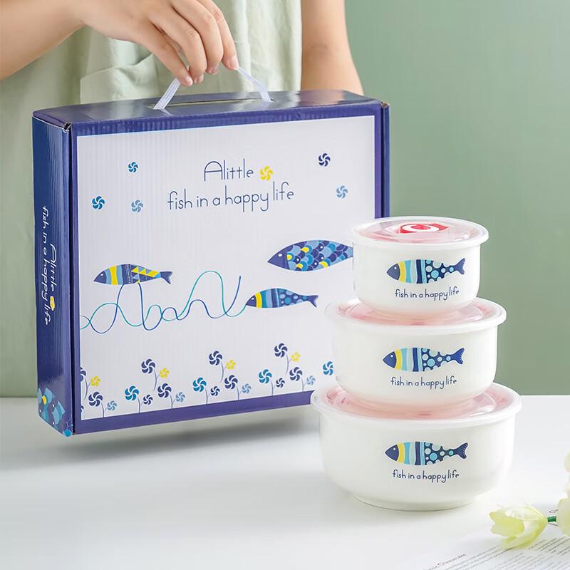 Ceramic Fresh-keeping Bowl Gift Set Gift Box Set