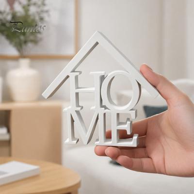 Home Tabletop Ornament 3D Printed Table Sign, Modern Freestanding Letter Decorative Sign Word Housewarming Gift for New