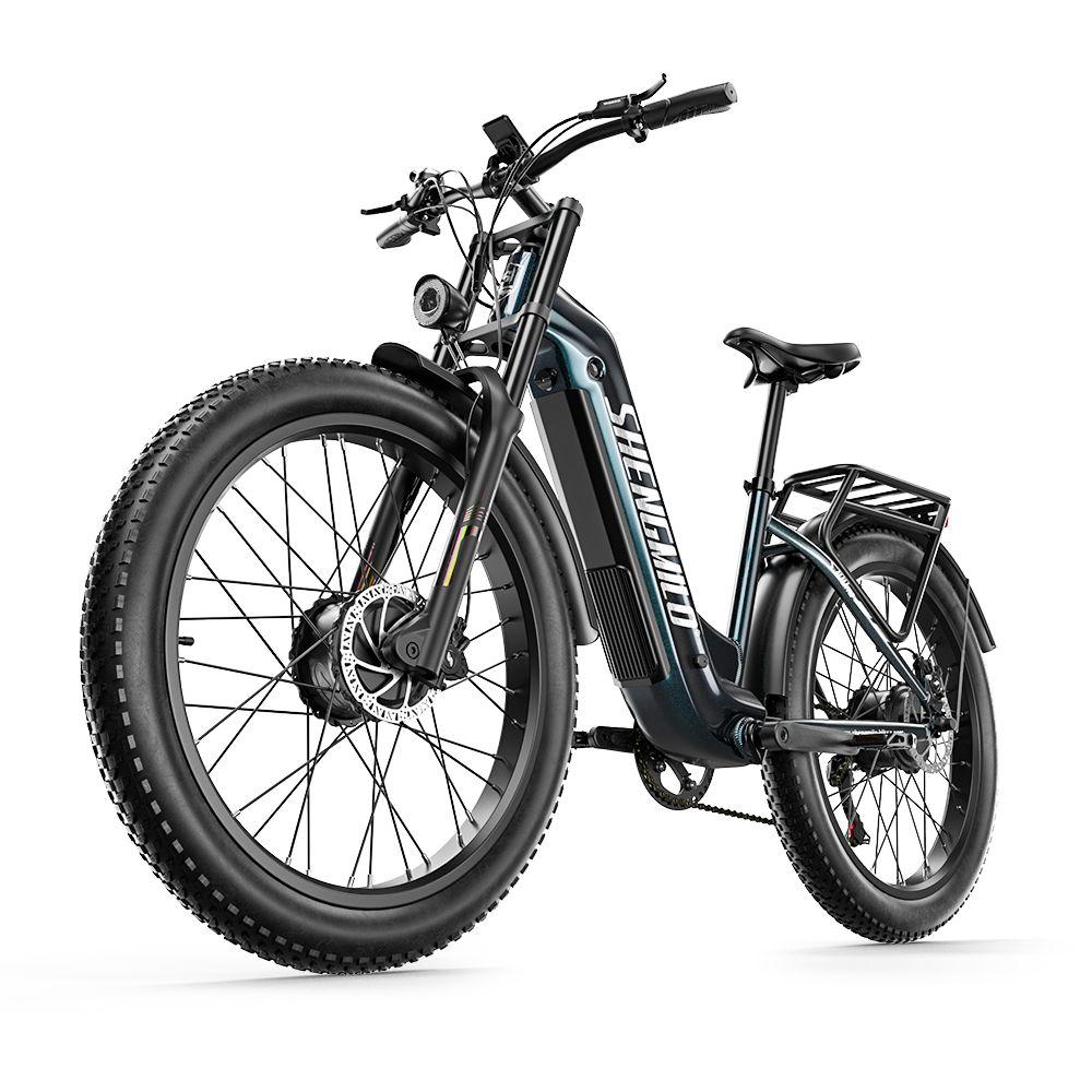 Shengmilo S700 Pro Electric Bicycle 26" Fat Tire 1000Wx2 Motor All Terrain Adult Electric Bike 7 Speed Max Load 150Kg