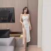 Sexy V-Neck Slim Slit Evening Dress for Women