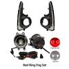 LED Fog Light For Toyota Yaris Vitz US type 2018   with Wires Switch Harness Kit angel eyes Fog lamp cover Chrome