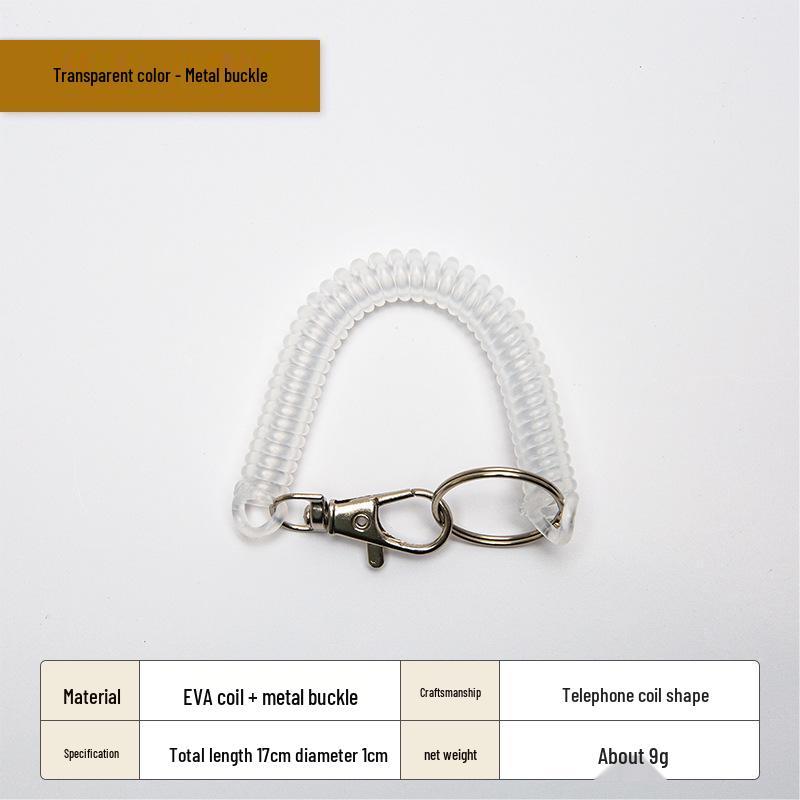 Spring Buckle Keychain Cord – Anti-Lost Outdoor Strap with Bag Holder