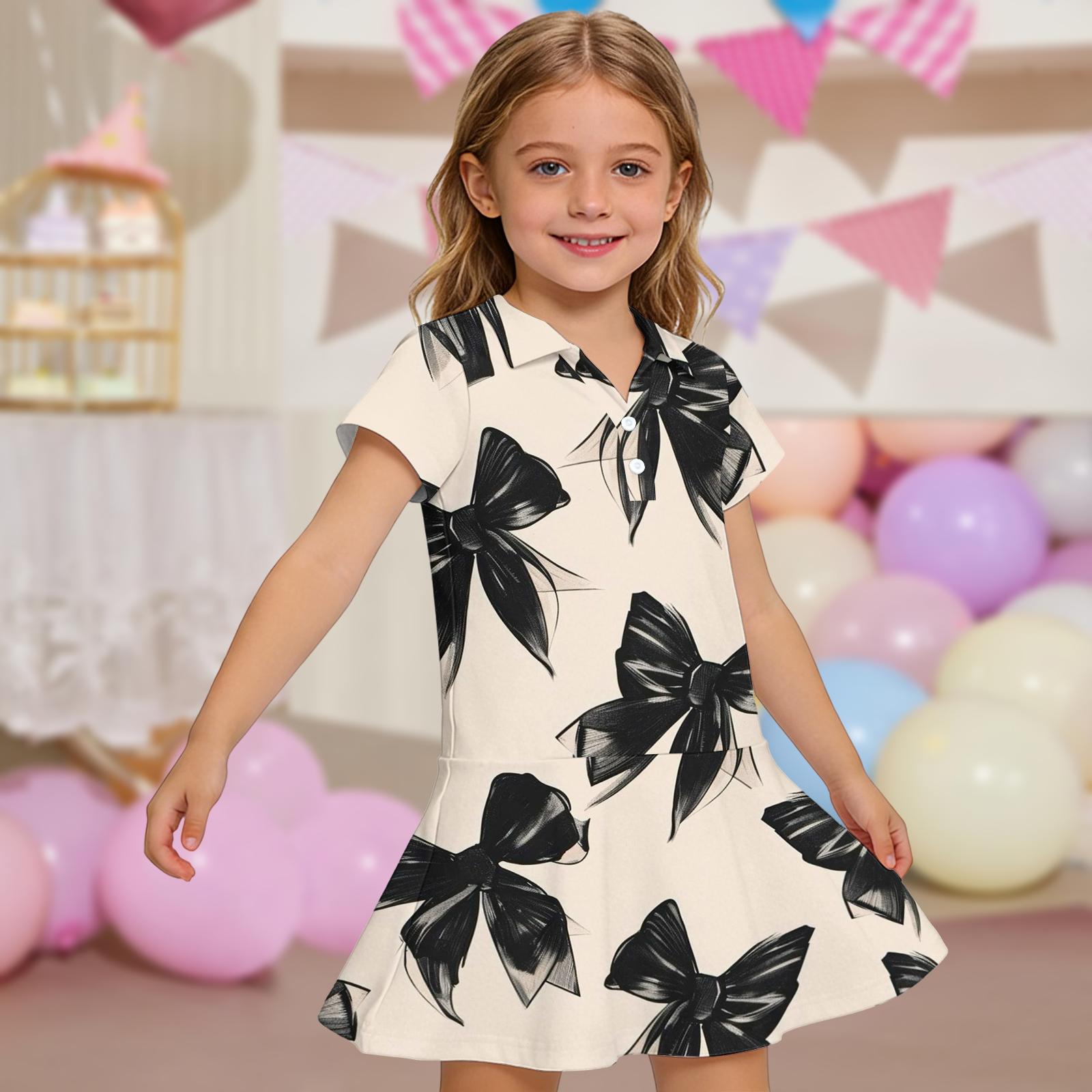 

Детское платье - С коротким рукавом, с карманом, цветное платье-фрок Детское платье с воротником - С коротким рукавом, с карманом, платье-фрок 110 бежевый