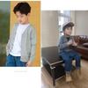 KISBINI Knit Cardigan Solid Long Cotton Simple Outerwear for Girls and and Size 100 Boys' Sweater, V-Neck, Color, Sleeve, Coat, Open-Front, Boys,