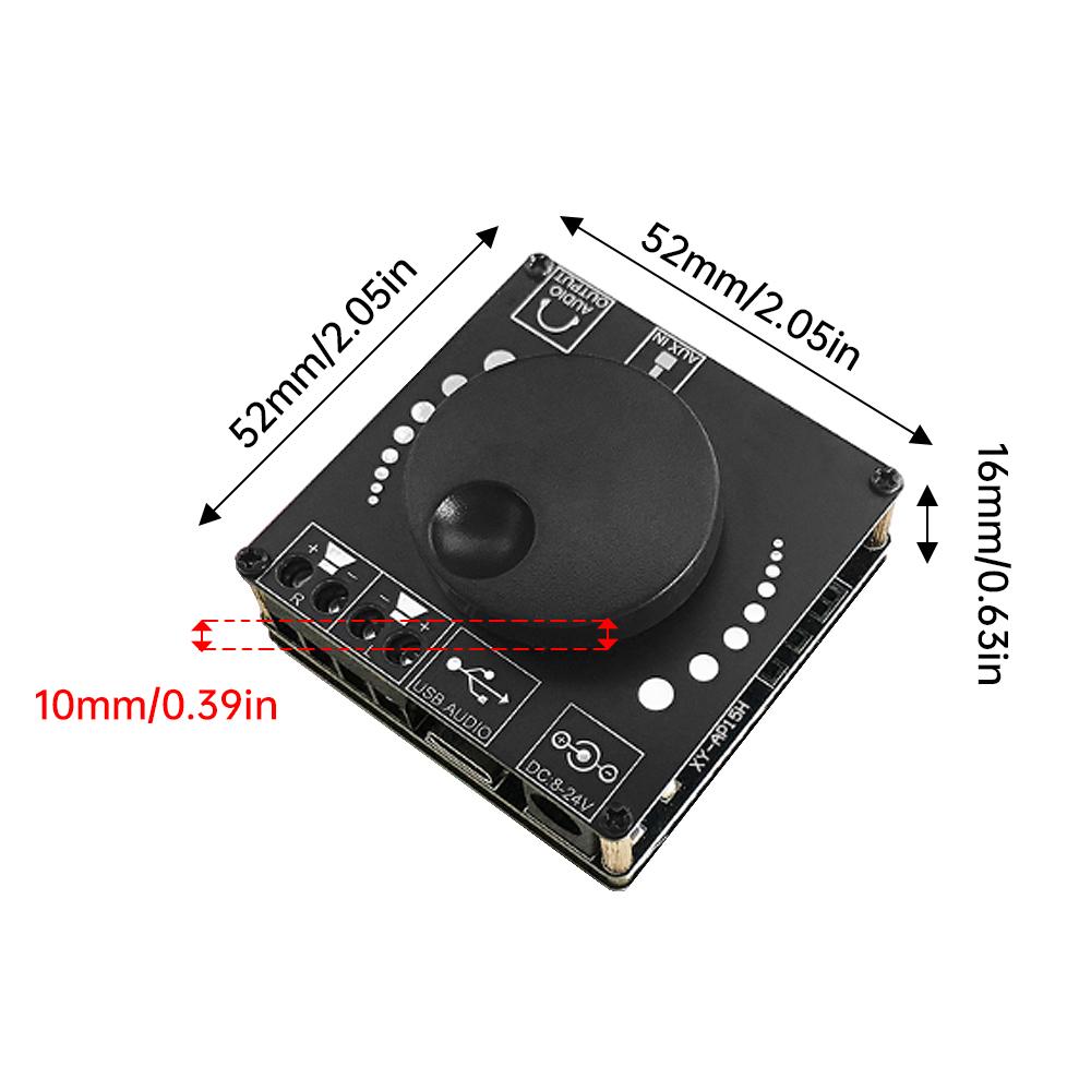 HIFI 20W*2 XY-AP15H  Stereo Bluetooth-compatible Digital Amplifier Board AUX USB-C Input 12V/24V Home Theater