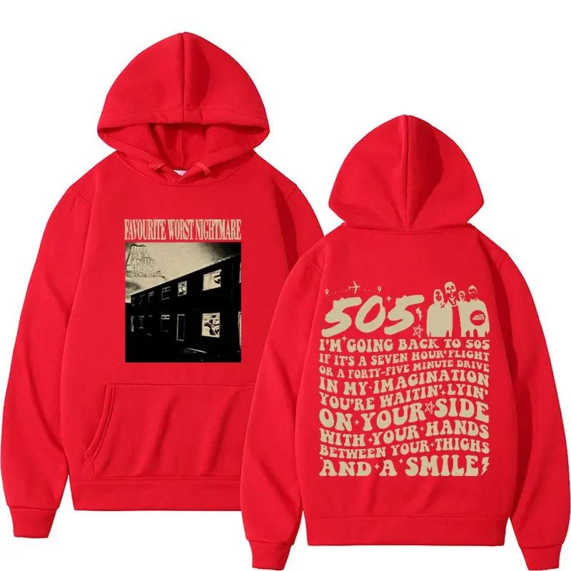 

Вінтажна толстовка з капюшоном Favorite Worst Nightmare Arctic Monkeys 505 Lyrics Print Толстовка для унісекс Модні толстовки Unisex в стилі хіп-хоп, рок S