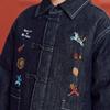 Minibala Kids' New Chinese Style Padded Denim Jacket