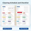 Cleaning Planner & Checklist, Undated Daily Weekly Household Cleaning Schedule Organizer, Home Cleaning Journal To Stay Neat, Organized &
