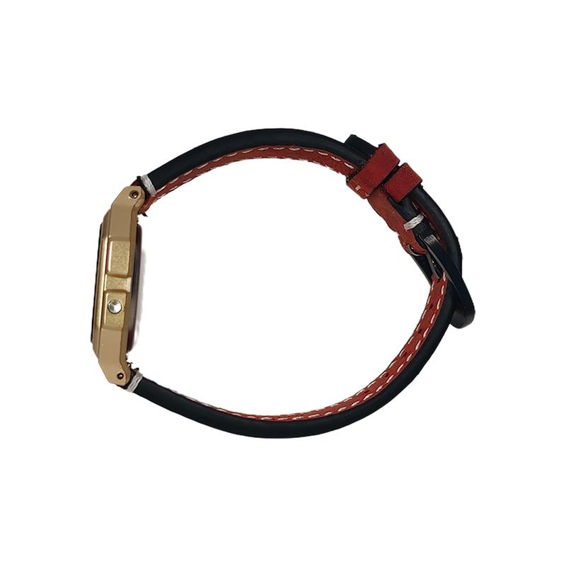 CASIO Customized watch modified series golden resin case classic retro small square watch F-91WM-9A F-91WM-9A(Watch5-GaiZhuang-ChiHeYaoYe)