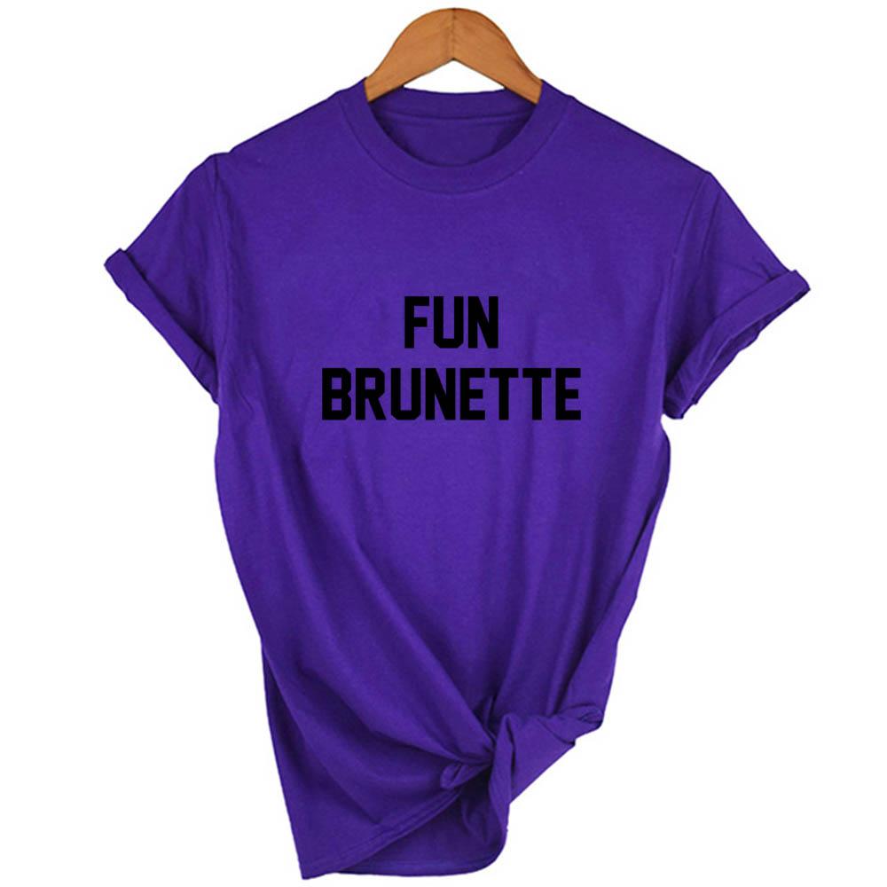 Fun Brunette Blonde Print Bbf Best Friends Sisters T Shirt Women Short Sleeve Graphic Tees