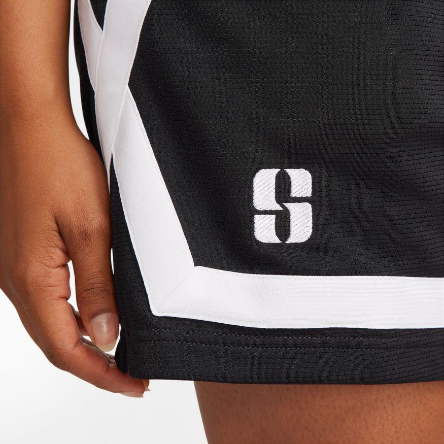 Nike Loose Drawstring Logo Print Wide-Leg Sports Shorts Women Bottoms Black FB8425010