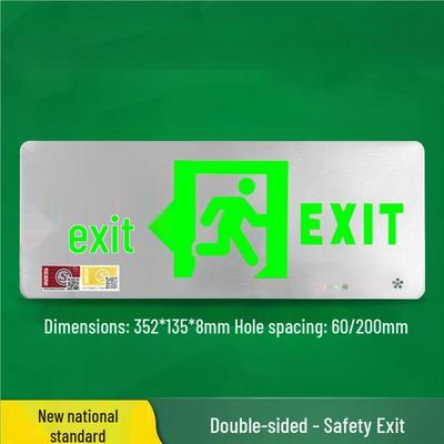 Linpan Ultra-thin Stainless Steel Double-sided Emergency Exit Sign