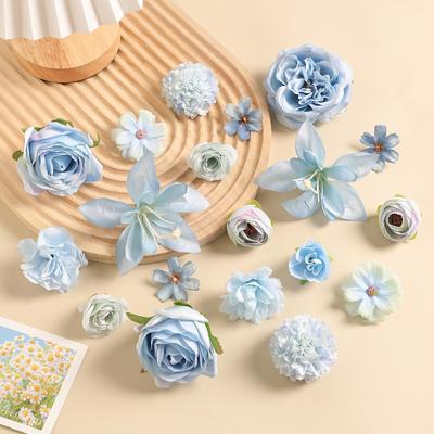 49 Pièces Fleurs Artificielles Mixtes Fleurs Fausses en Soie pour Décoration de Maison Décorations de Mariage Ornements Bricolage Cadeaux Accessoires de Guirlande