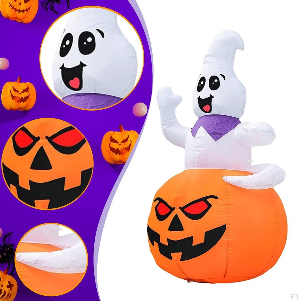 Halloween Inflatable Decoration Yard Large Party Prop Spooky with Built In LED for Porch