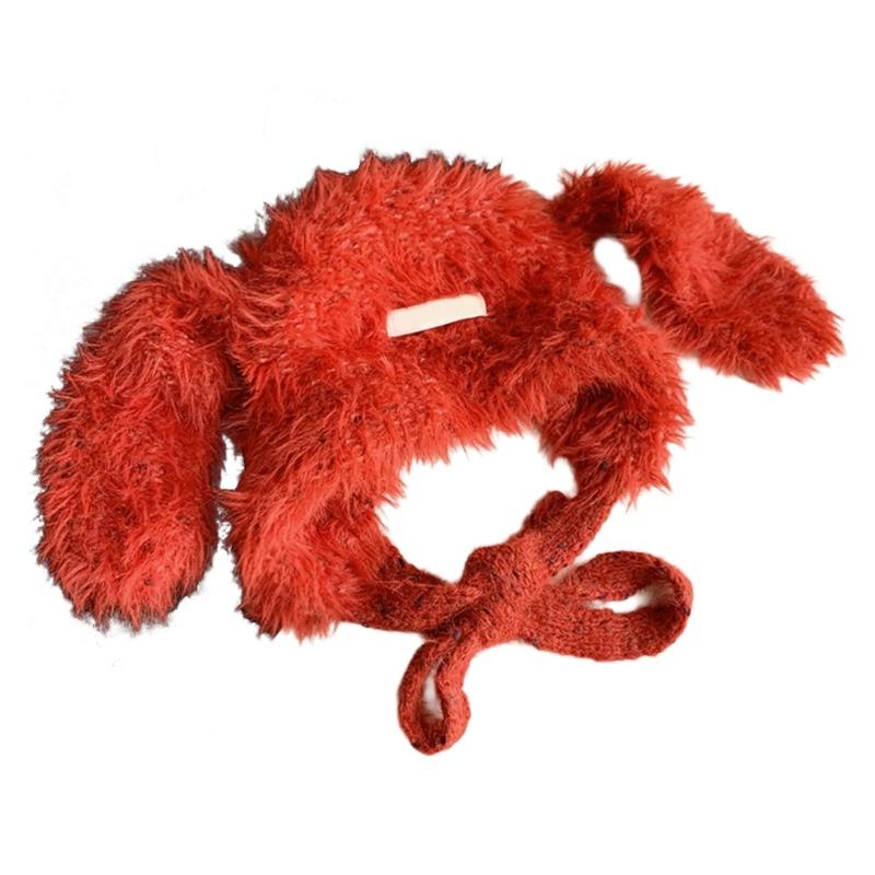 Thick Plush Hat With Long Ear Comfortable Pullover Trapper Hat For Teens And Adult Winter Activity Everyday Use Headwear