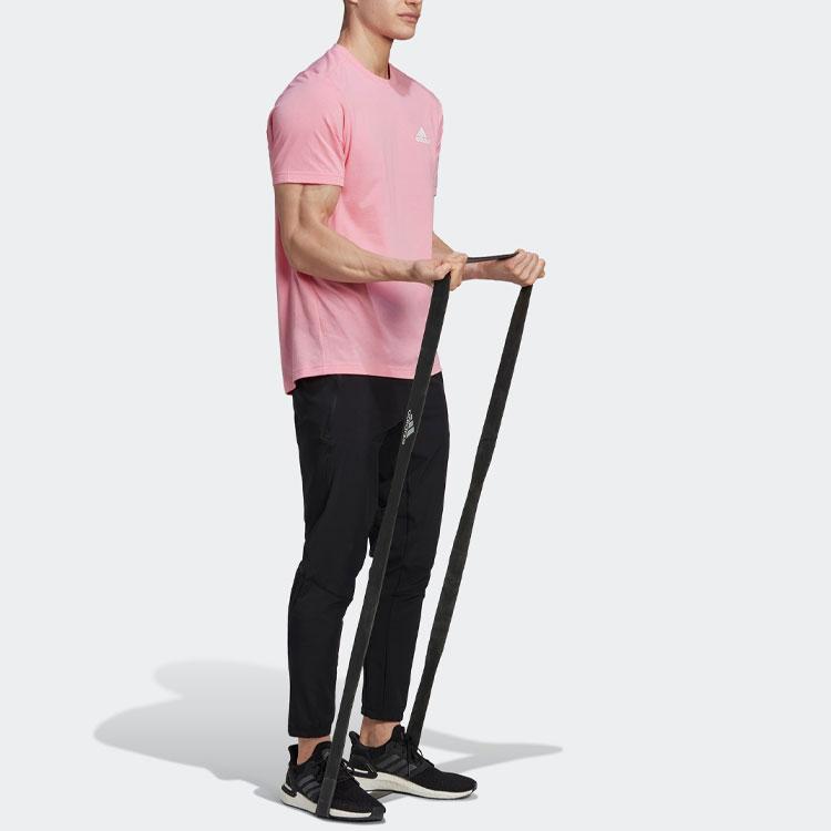 Adidas Aeroready Designed To Feelready Solid Color Logo Crew Neck Short Sleeve T-Shirt Men Tops Lush-Red HL4695