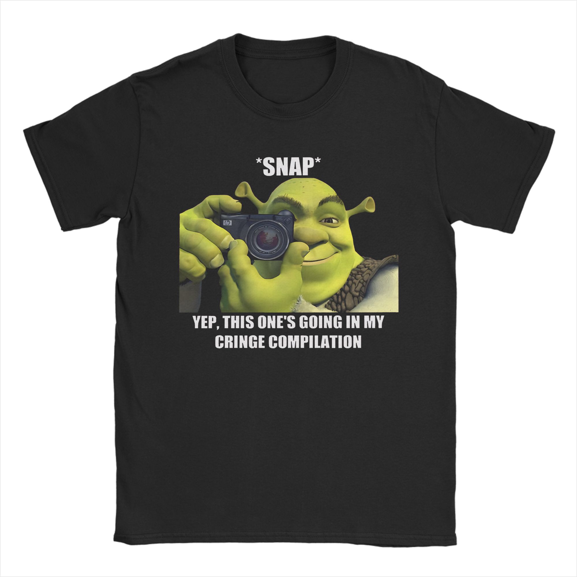 

Mens Womens Shrekes Camera Shirt Pure Cotton Graphic Printed T-Shirt Top Clothing S разноцветный