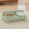 Pet Bowl for Drinking Water and Feeding, Double Bowl To Prevent Knocking, Cat Bowl, Dog Bowl, Deepened Water Splash-proof, Cat and Pet Supplies