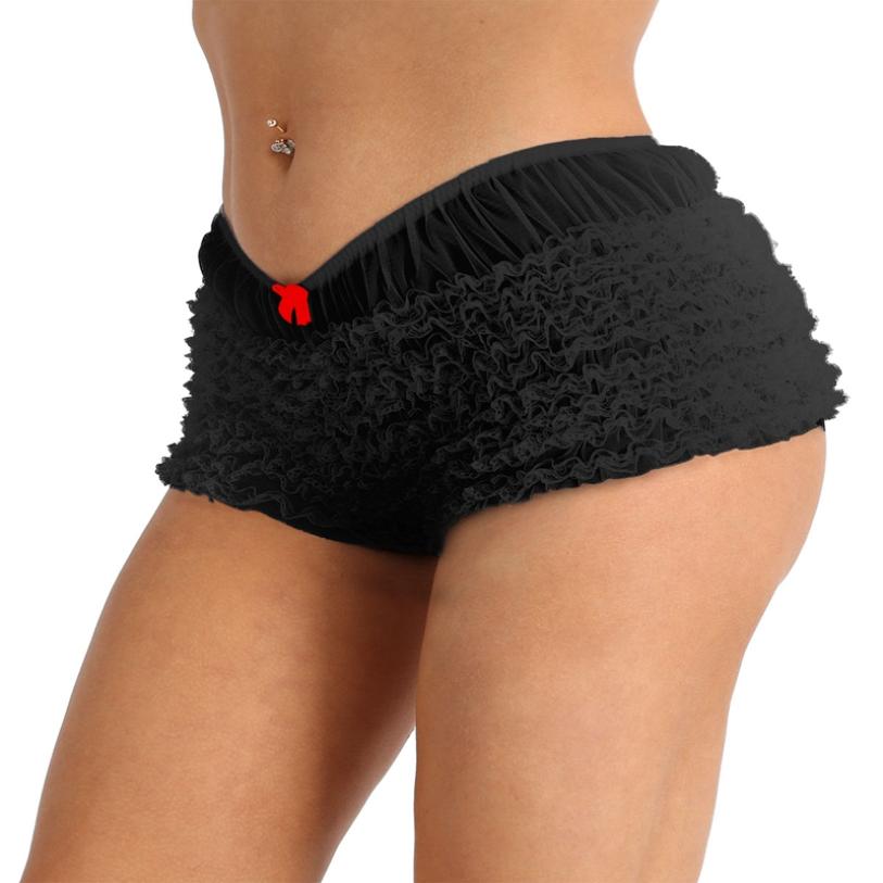 Women's Ruffled Pettipants Bloomers Ruffled Lace Trim Knickers Panties Underwear