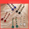 Orecchini a goccia in stile francese vintage per donna con dettagli in strass per la sera
