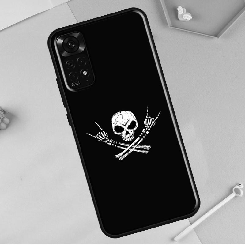 Rock and Roll Skull For Redmi Note 12 Pro Plus Cover For Redmi Note 10 8 9 11 Pro 12S 11S 10S 9S 9C 10C 12C Case