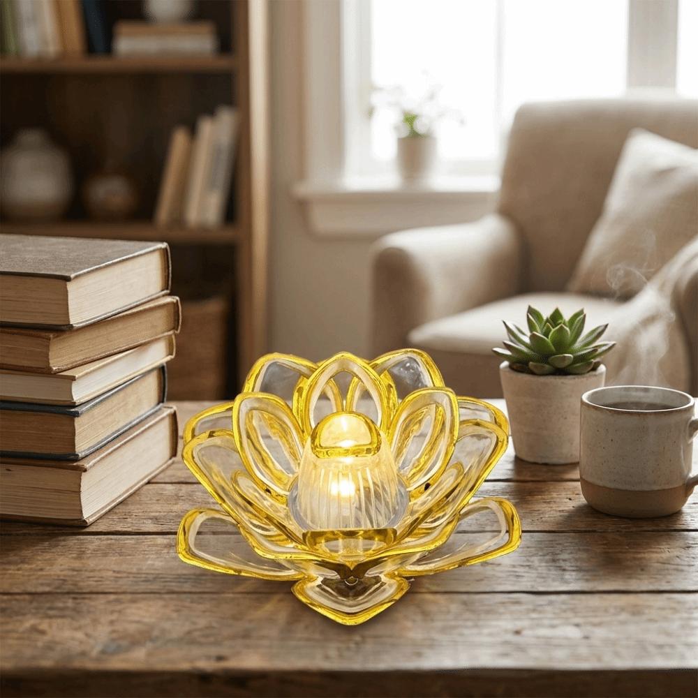 Soft LED Light Source LED Flameless Candle LED Lotus Lamp  Home Table Decoration