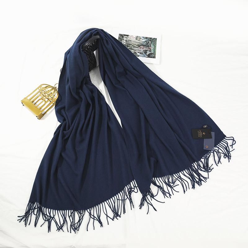 Imitation Cashmere Scarf for Women Autumn and Winter Warm Men's Wool Cashmere Scarf Winter Solid Color Korean Style Couple's Large Scarf