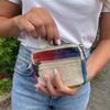 Hemp Pouch Tie-Dye Square Zipper Wallet