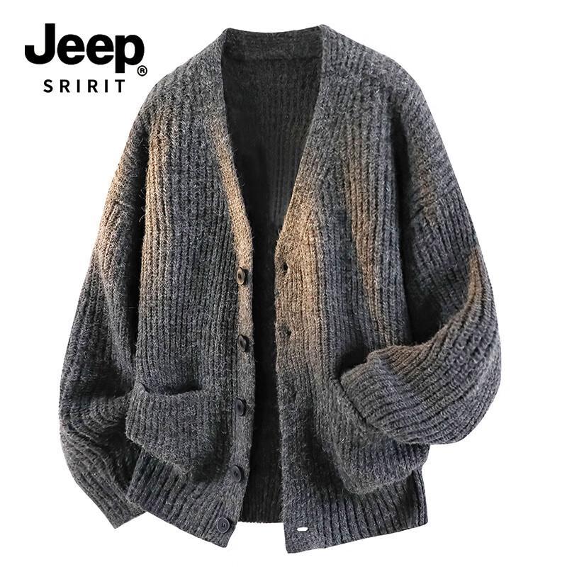 JEEP SPIRIT Gilet Cardigan Décontracté Homme NYH939