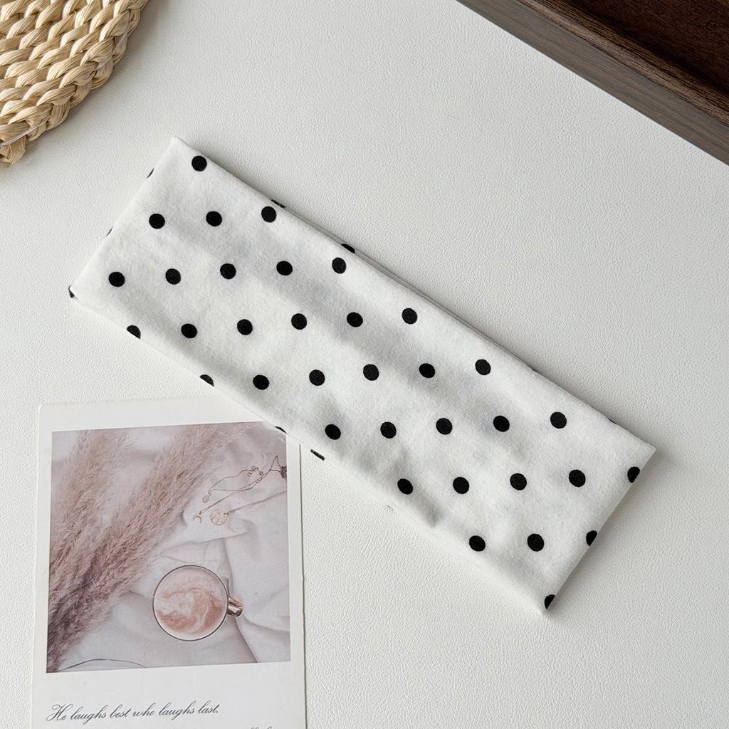 Y2K Subculture Large button polka dot headband photography dressing yoga Going out on the Street INS decoration accessories