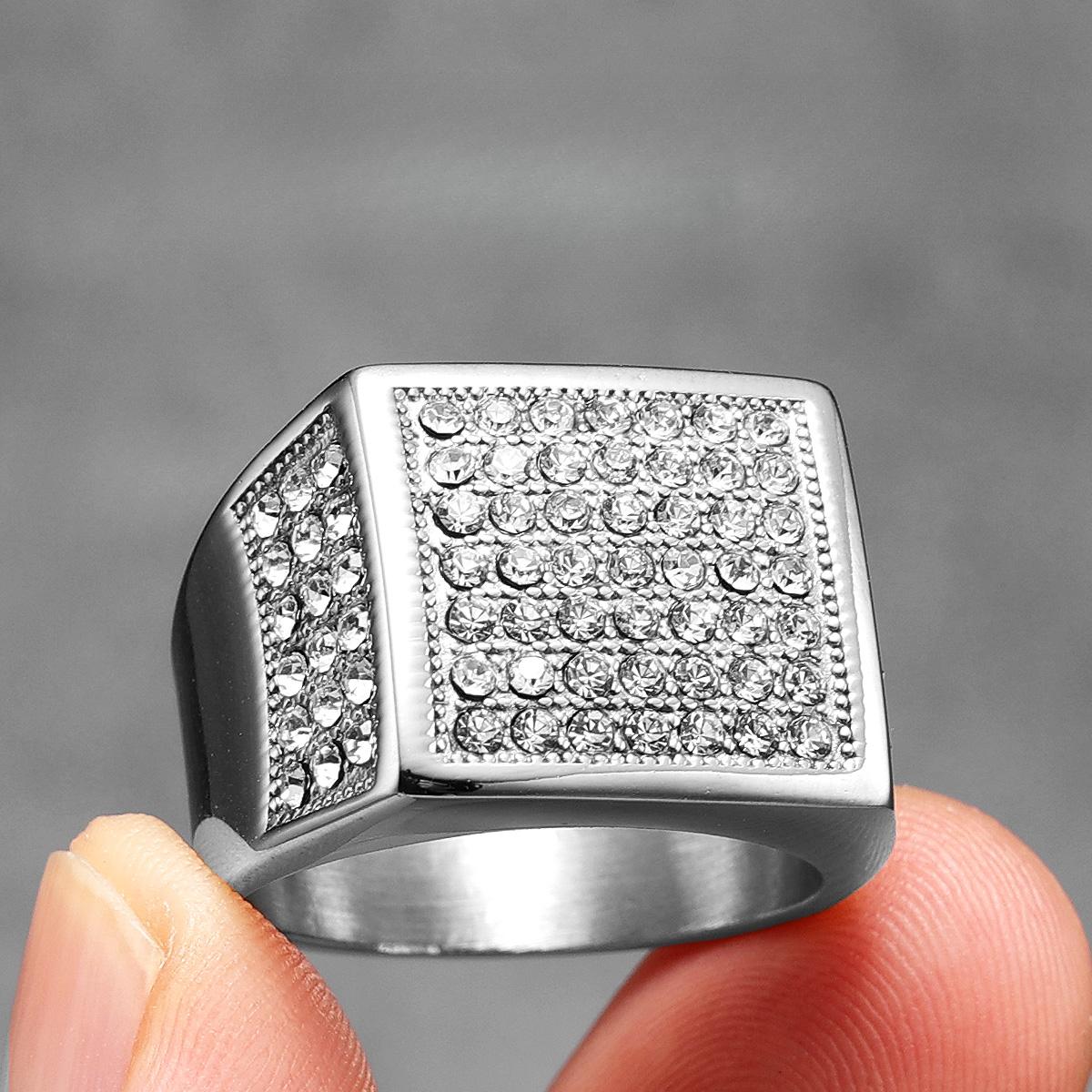 

Роскошные драгоценные камни хип-хоп крест мужские кольца из нержавеющей стали женские парные украшения панк новые в рок модные аксессуары 9