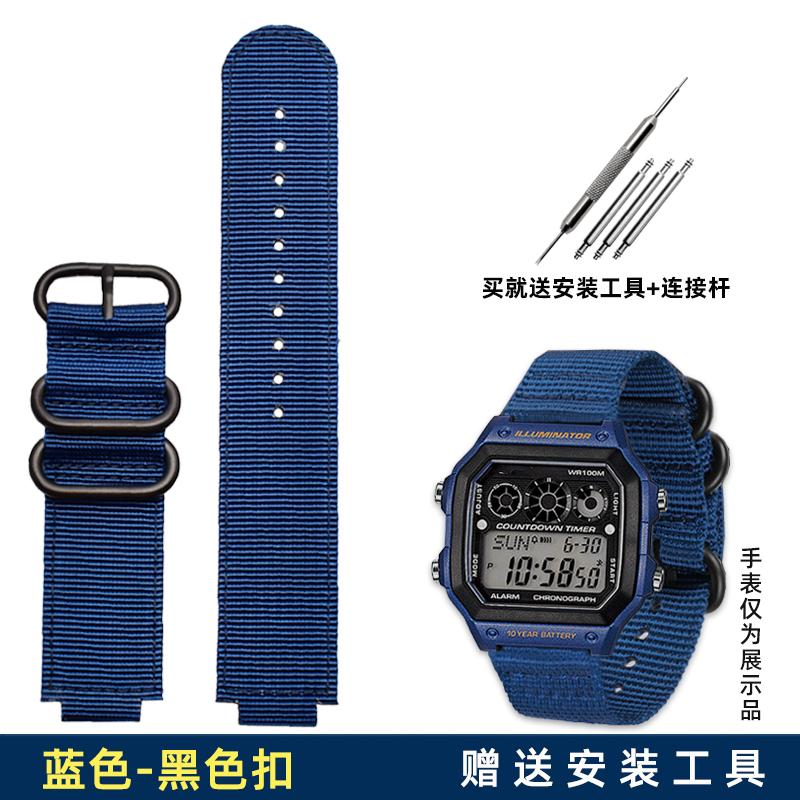 

AE1200 Nylon Watch Band For Casio AE1200WH/1300/1000/1500 AE-1200 A158W A159 Outdoor Sports Strap 24*18mm Bracelet Accessories 24-18mm