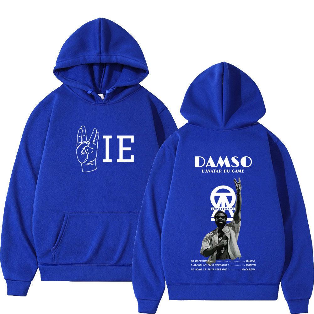 Vintage Rapper Damso Tour 2026 Print Hoodie Men Women Fashion Pullover Long Sleeves Loose Casual Vintage High Quality Fleece Sweatshirts