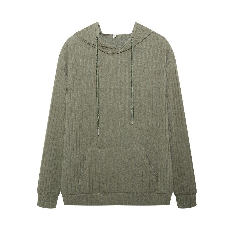 Spring Autumn Women's Casual Long Sleeve Knit Sweater Ladies Fashion Drawstring Hooded Pullover Sweatshirt Tops