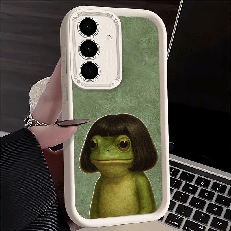 Phone Case for Samsung Galaxy A17 A16 A15 A14 A13 Cute Cartoon Frog A56 A36 A26 A55 A35 A25 A54 A34 A24 A53 A33 A23 A07 A06