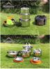 camping moon IH Compatible Stainless Steel Cooker Tableware Stainless Steel Hanging Pot Frying Pan 19 Piece Set MC240