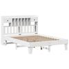 VidaXL Cadre de lit sans matelas blanc 150x200 cm bois de pin massif, meuble de chambre à coucher, sommier, lit en bois, 3308841