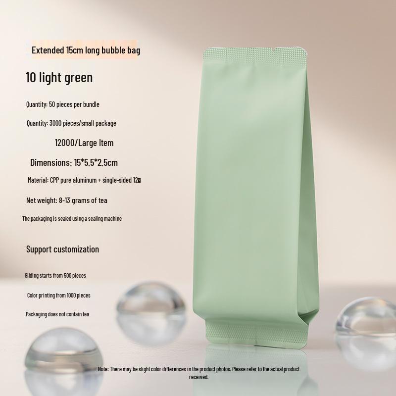 8g Extra Thick Aluminum Foil Tea Bag for Yancha, Phoenix Dancong, Black Tea & Rougui