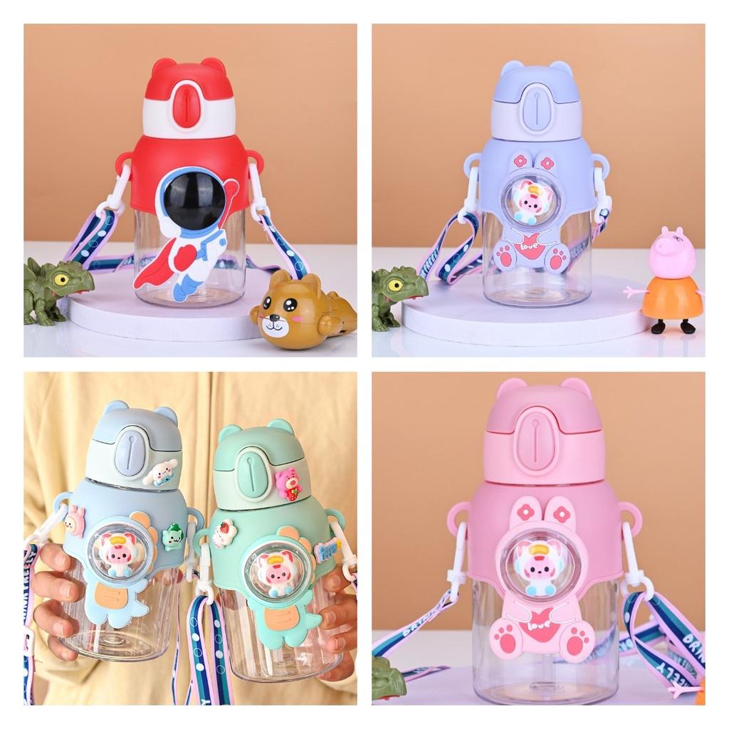 Cute Cartoon Water Bottle For Students With High Capacity And Portable Design