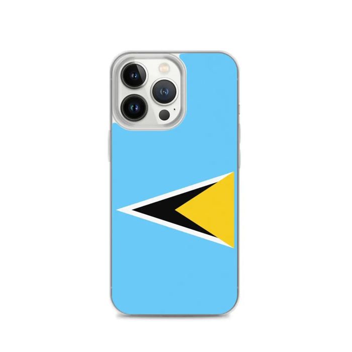 Coque iPhone - Sainte-Lucie - Drapeau - Souple - Vícebarevné - Model Vertical
