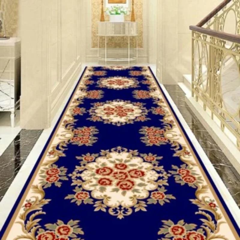 European Long Corridor Carpets for Hallway Living Room Decoration Home Anti-skid Entry Floor Mats Hotel Lobby Stairway Area Rugs