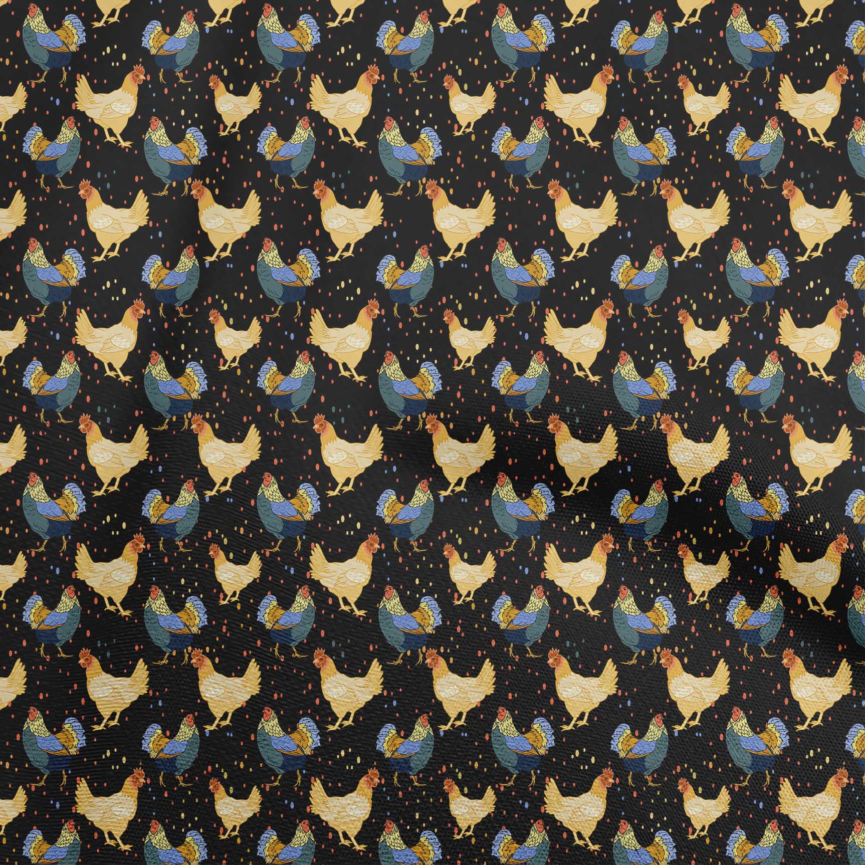 

OneOone Cotton Flex Grey Fabrics Birds Rooster Diy Clothing Тканина для стьобання Тканина з принтом на двір 40 дюймів 42 Inch Wide - Viscose Chiffon чорний