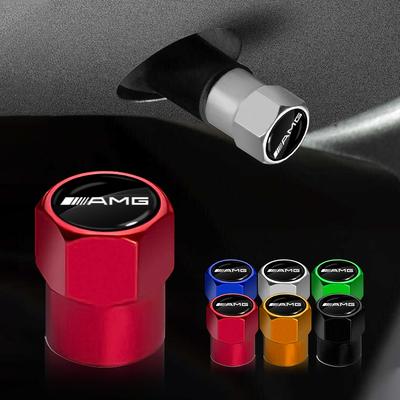 4Pcs Car Valve Stem Caps Cover Waterproof Car Accessories For Mercedes-Benz AMG C500 C200 C300 A B C E GLA CLA GLK GL ML GLE W204 W205 W203 W211 W212