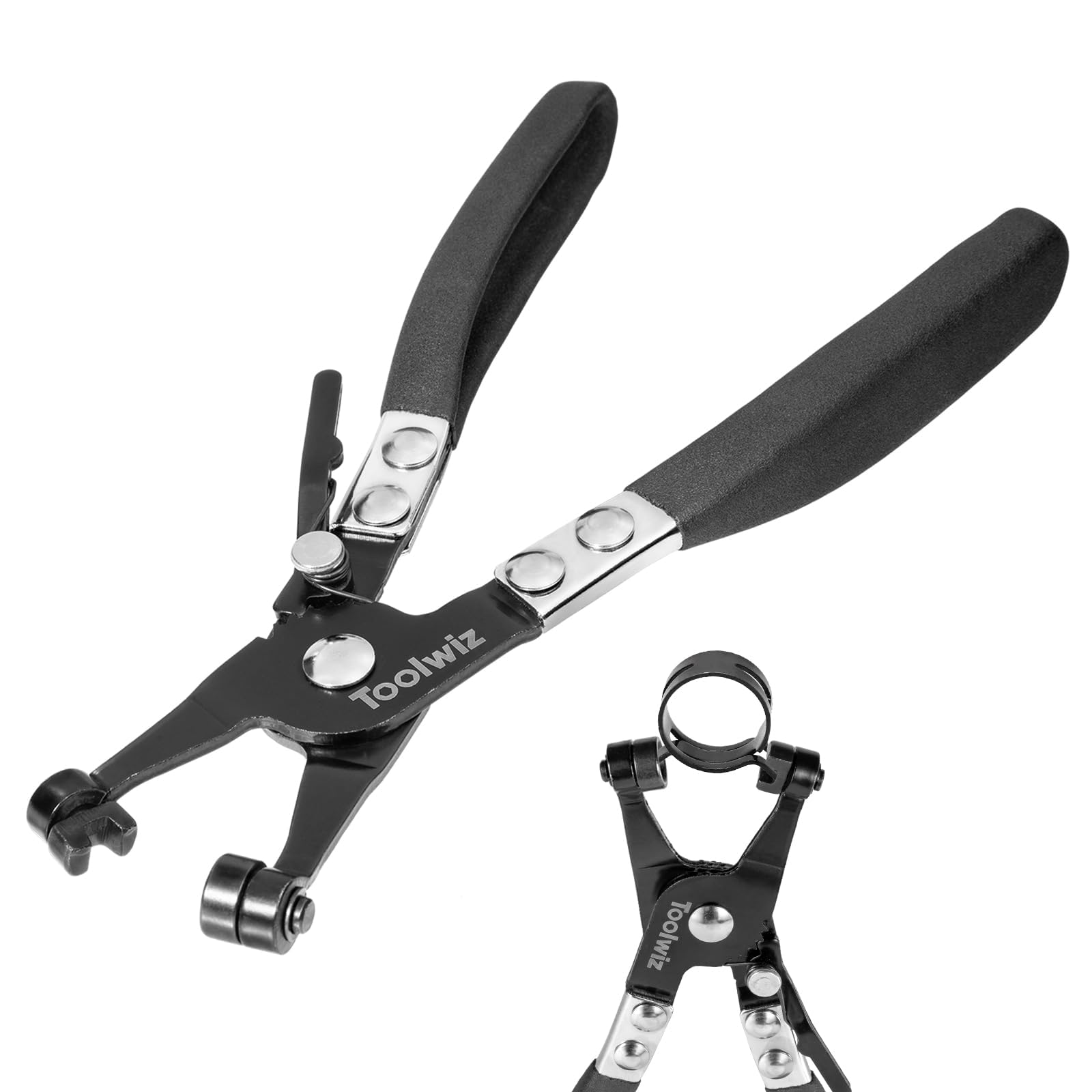 

Toolwiz Хомут для шланга Автомобильный хомут для шланга Снятие хомута для шланга Плоскогубцы для хомутов с поворотными зажимами Плоскогубцы, Плоскогубцы, Инструмент, Ленточный (черный) ASP-02 чёрный