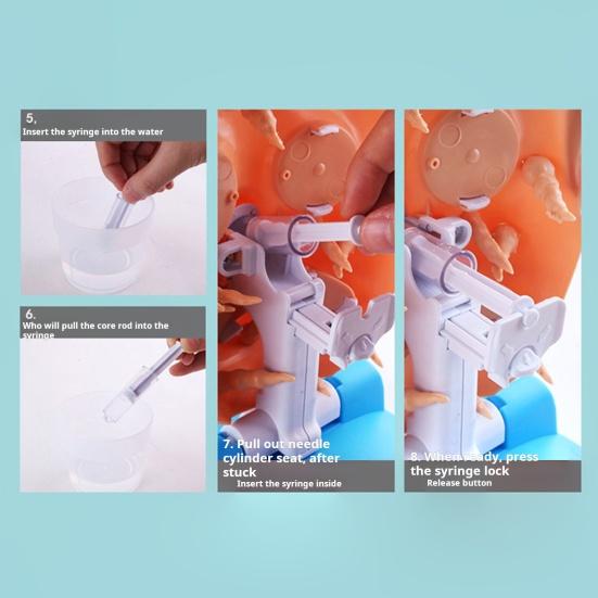 Human Face Pimple Popping Toy with Pointer Wheel Water Spraying Spot Popping Toy Stress Relief Kids Adults Family Party Board Game Prank Prop